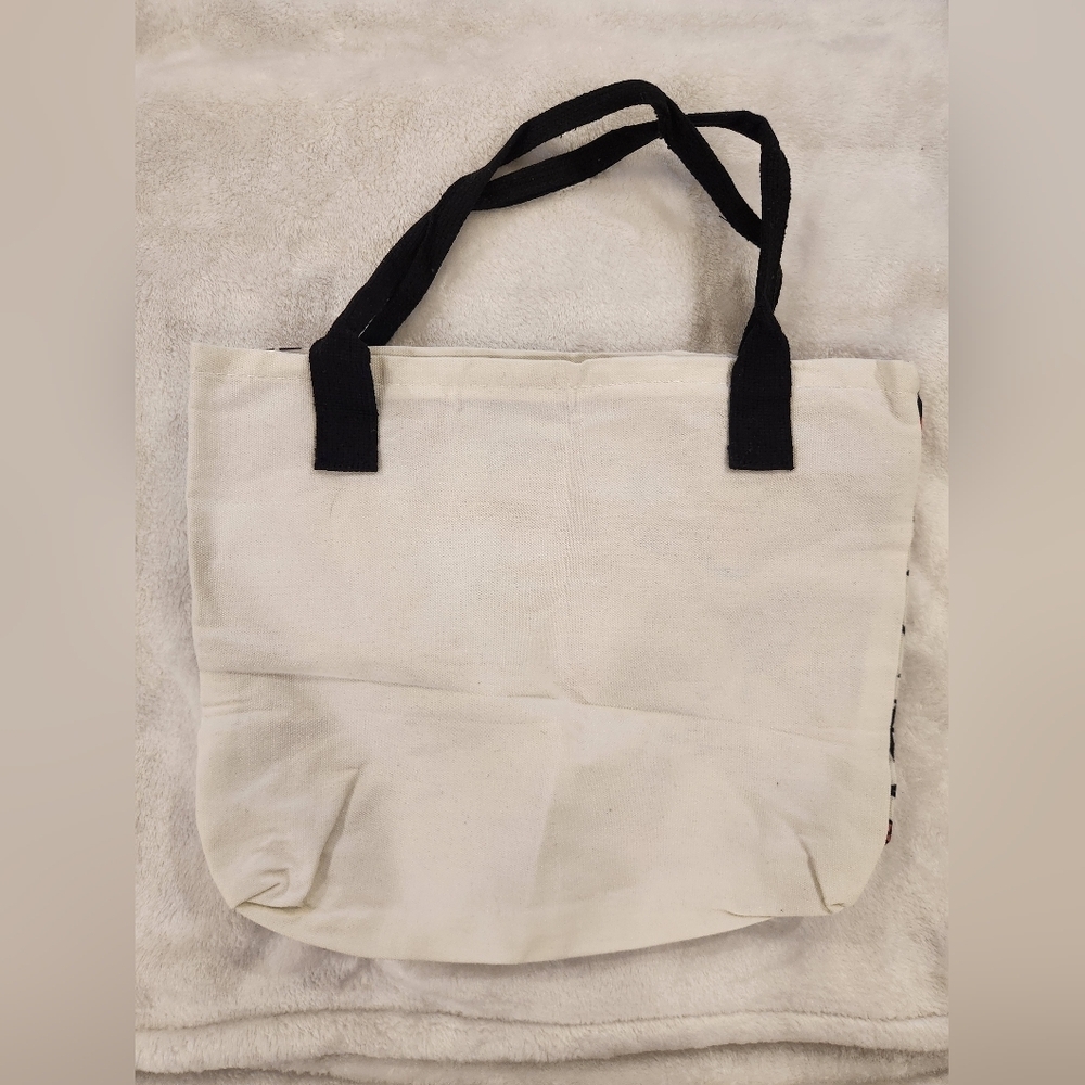 Hello Kitty White Tote with Black Handles and Red Accents - Picture 2 of 4